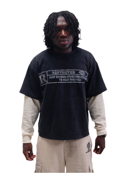 “RESTRICTED” DOUBLE-SLEEVE SHIRT