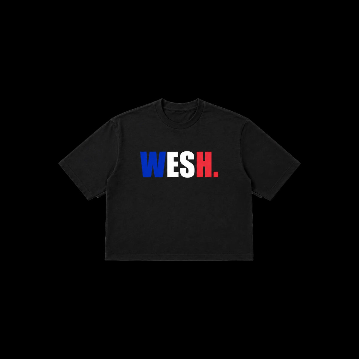 ‘WESH’ TEE BLACK